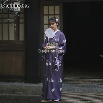 2023 kimono japonų tradicinė suknelė moterims yukata gesia retro pižama japonija azijos drabužių naktį chalatai skraiste vakarinę suknelę