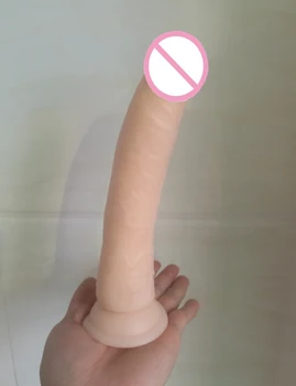 vandeniui atsparus minkštos 21 cm ilgio didelis kūnas dildo Dongs stipri siurbimo taurės realistiškas penis,Sekso Žaislai, moters sekso produktai