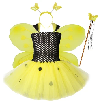 Bičių Vaikai Suknelės Mergaitėms Vasaros Fairy Dress Cosplay Halloweeen Kostiumai Vaikams Baby Girl Drabužiai, Vaikiška Apranga, Bičių