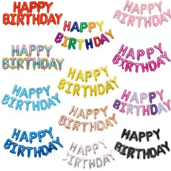 1pc16 colių raidžių vaikų gimtadienio dekoracija gimtadienio sukaktį apdailos gimtadieniu, aliuminio plėvelės balionai
