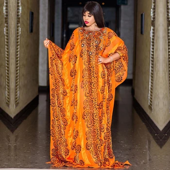 Moterų Tradicinių Afrikos Spausdinti Maxi Suknelė Ankara Atsitiktinis Palaidų Rūbeliai 2021 Mados Gpgb Rankovės O Kaklo Afrikos Dėl Suknelės Moterims