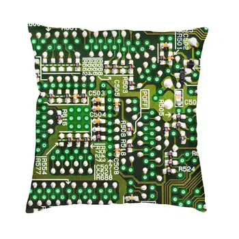 Plokštės CPU Kompiuterio Širdies Pagalvėlė Padengti Plokštė Kūrėjas Geek Tech Mesti Pagalvės užvalkalą, Skirtą Kambarį Namuose Apdaila