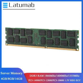 Latumab Memoria RAM DDR3 4GB 8GB 16GB 32GB 1866 1333 1 600mhz Serverio Atminties PC3-14900 12800 240Pins REG ECC DDR3 RAM Registruotas