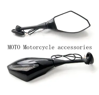 Nemokamas pristatymas motociklo Aukštos kokybės LED galinio vaizdo veidrodėlis, Skirtas CBR600RR 2003-2012 CBR1000RR 2004-2007 m.