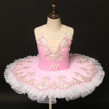 Spalvų profesionalios balerinos tutu suknelė mergina kostiumas vaiko Veiklos ballerinas tutu vaikams vaiku Karnavaliniai Džiazo šokių suknelė