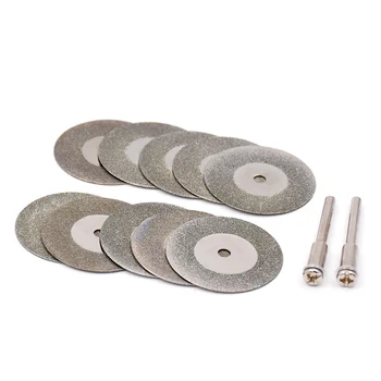 10vnt 16 20 25 30 mm Diamond Metalo Pjovimo Diskas Pjūklų Varantys Metalo Dremel Rotaciniai Įrankiai Priedai su Įtvarų