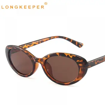 LongKeeper 2021 Mados Ovalo formos Akiniai nuo saulės Moterims Derliaus Prekės Mažas Rėmo Leopard Saulės Akiniai Vyrų Akiniai Atspalvių UV400 Oculos