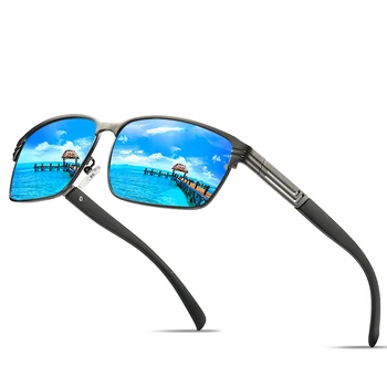 Nauji vyriški poliarizuoti akiniai nuo saulės UV400 vidinis laipsnį, mėlyna filmas žvejybos vairavimo akinius, mada, retro laukinių aikštė akiniai nuo saulės vyrams