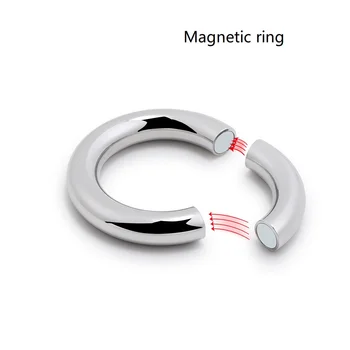 7 dydis pasirinkti, Sunkiųjų vyrų Magnetinis Kapšelį Neštuvų metalo varpos gaidys fiksavimo Žiedą Atidėti ejakuliacija BDSM Sekso Žaislas vyrams
