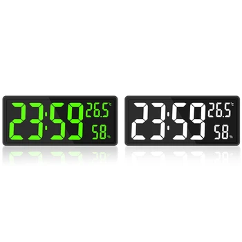 LED Skaitmeninio Sieninis Laikrodis, Dideli Skaičiai Ekrane,Patalpos Temperatūra ir Drėgmė,Dėl Troba, Namuose,Klasėje,Biuro