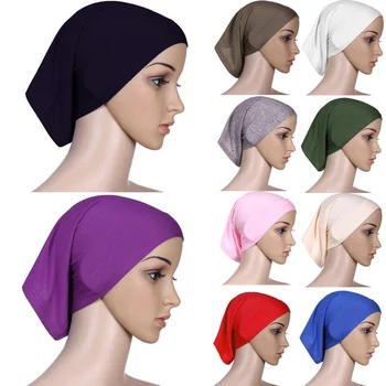 Minkštas Modalinis Vidinis Hijab Kepurės Musulmonų Ruožas Turbaną Bžūp Islamo Underscarf Variklio Dangčio Skrybėlę Moterų Lankelis Turbante Mujer 2020 M.