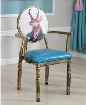 Europos-retro stiliaus kėdės, nagų kėdė asmeninį užsakymą geležies sena tema hotel valgomojo kėdė kūrybos atgal makiažo kėdė.