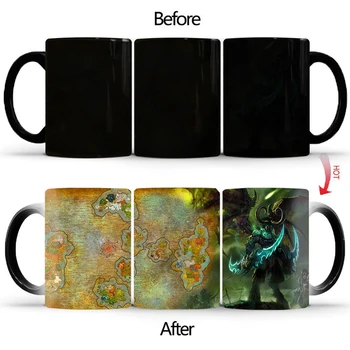 Jautis demonas karalius žemėlapių spalvų keitimas puodelis BSKT-222,porceliano puodeliai puer arbatos puodelis kavos puodelio Drinkware unikalus gif