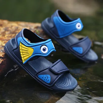 Vaikų sandalai Nauja vaikų sandalai didmeninė EVA animacija, animaciją, vaikiška avalynė paplūdimio bateliai baby neslidus berniukų batai