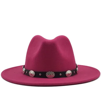2021 Naujas Britų Fedora Skrybėlės Moterims, Vyrams Imitacija Vilnonių Žiemos Skrybėlės Vyrų Mados Džiazo Skrybėlę Bažnyčios Skrybėlę Sombreros De Mujer