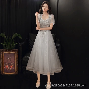 2022 Naujas Elegantiškas Banketų Šalies Vakarinės Suknelės Seksualus Vestuvių Temperamentas Ilga Suknelė