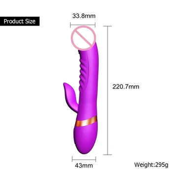 7 Greičių Dildo Rabbit Vibratorius Teleskopinis Vibracijos G Spot Klitorio Stimuliatorius Sekso Žaislai Moterims, Masturbator Suaugusiems