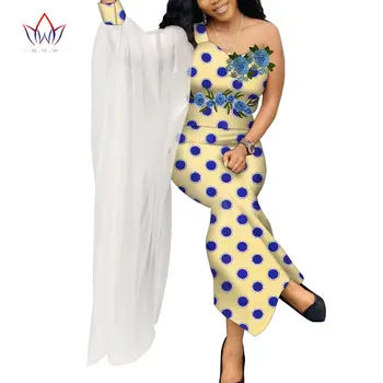 Didmeninė Afrikos Tradicinės Dėvėti aplikacijos suknelės moterims 2021 šalies seksuali suknelė Plius Dydis moterų Elegantiškas Chalatai WY9651