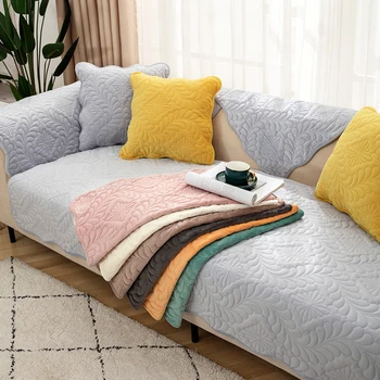 Naujas Pliušinis Sofa Cover Užvalkalai, Sofa-lova, Pakeliami rankšluostį Sofa Apima Gyvenamasis Kambarys Sofos Padengti 1pcs