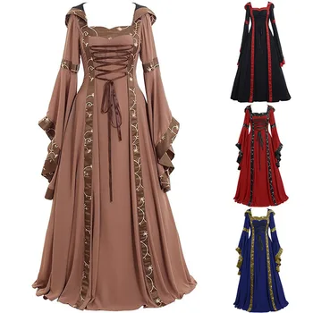 Moteriški Renesanso Suknelė, Korsetas, Viktorijos Gotika Cosplay Kostiumai, Lauko Office Spektakliai NIN668