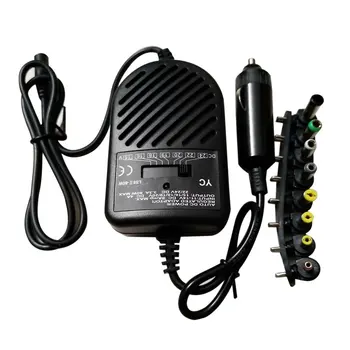 Universalus 80W DC Įkroviklių Portable LED Auto Automobilio Adapteris Nešiojamas kompiuteris Notebook Reguliuojamas Maitinimo Adapteriai Su 8 Uostų Kištukai