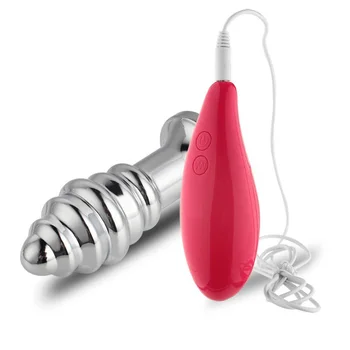 Nerūdijančio Plieno Vibruojantis Analinis Granulės Plug Prostatos Massager Vibrator Butt Plug 10 Greičio Išangę Orgazmas Vibratorius Analinio Sekso Žaislus A3