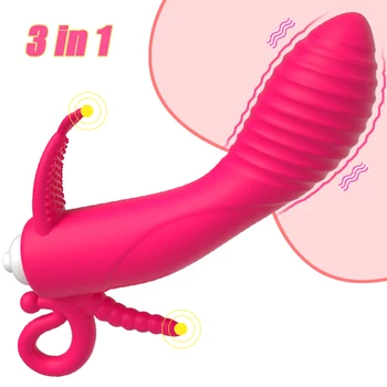 3 1. Dildo Vibratorius Moterims Makšties Klitorio Analinis Masažas Sekso Žaislų Pora Suaugusiems Clit Stimuliatorius Masturbacija
