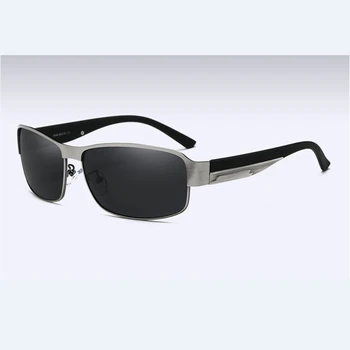 Vyrų klasikinio poliarizaciniai akinių mados tendencijas aukštos raiškos anti-uv saulės akiniai metaliniais karkasais vairavimo UV400 akiniai