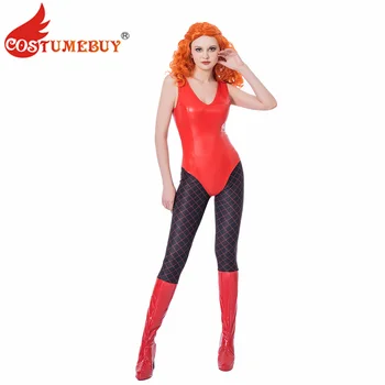 CostumeBuy Sedusa Powerpuff Kostiumas Suaugusių Moterų Raudona Bodysuit Helovinas Jumpsuit