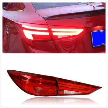 Už Mazda 3 Axela 2014-2018 m. LED Uodegos Šviesos Surinkimo Raudonas Automobilis Automobilio Galinis Bamperis užpakalinis žibintas Kamieno Signalo Indikatoriaus Lemputė Lemputės Taillamp