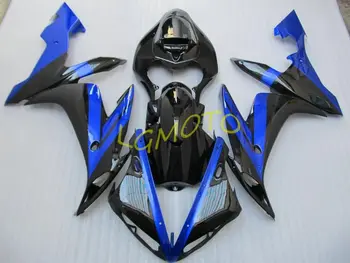 Įpurškimo+juodo dangtelio pelėsių, 100% kūno rinkinys, skirtas Yamaha YZF1000 R1 2004 2005 2006 juoda mėlyna lauktuvės rinkinys YZF R1 04 05 06 kėbulo