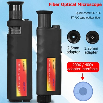 Skatinimo Tikslus 200/400X Optinio Pluošto Patikrinimo Optinis Mikroskopas Handheld LED Apšvietimas Anti-Slip Gumos