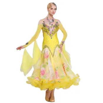 B-16184 Užsakymą naujo stiliaus sportinių šokių suknelė standartinis pramoginiai sklandžiai šiuolaikinės suknelė konkurencijos valsas šokių suknelė parduodama