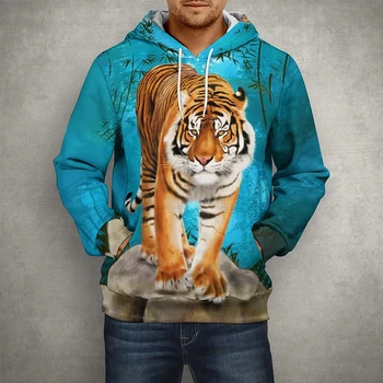 2023 Naujas Tigras, Hoodies Vyrų, Moterų, Vaikų, Gyvūnų Spausdinti Megztinis Mados Atsitiktinis 3D Palaidinės Kietas Streetwear Kailis Viršūnes Drabužiai