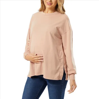 Pavasarį, Rudenį Motinystės Moterų Slaugos Viršūnes Nėštumo Long Sleeve T-shirts Tees Nėščioms Moterims Clothings T-marškinėliai, Topai