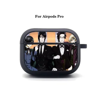 Anime Black Butler AirPods Pro Padengti AirPods Pro Ausinių maišelis Minkštas Silikoninis Bluetooth Apsauginės Ausinės Atveju
