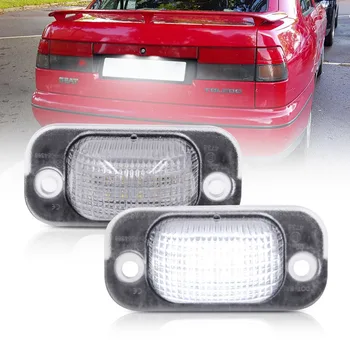 2vnt LED Licencijos Numerį Šviesos Lempa Seat Toledo I 1991-1999 VW Golf II MK2 1983-1992 Automobilių Reikmenys Lempos