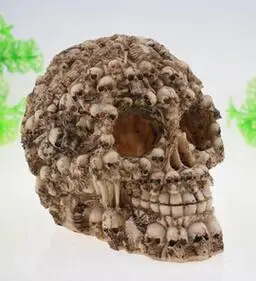 Helovinas Apdailos naujovė žaislų juokinga siaubo klaidingą sudėtinga apgauti rekvizitai dervos kaukolė ornamentu