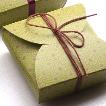 Nemokamas pristatymas žalia gėlė elegent desertas dovanų paketą, mini cake box apdaila