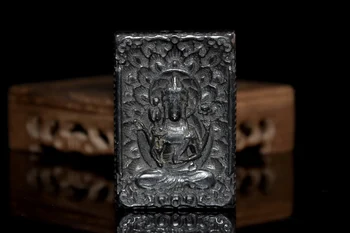 Hongshan kultūros gamtos Meteoritas geležies Magnetito Kinijos surinkimo Tibeto Budizmo Tūkstančiai Rankas Guanyin statula