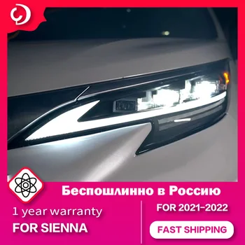 Automobilių Žibintai Toyota Sienna 2011-2019 LED DRL Žibintas Foco LED DRL Posūkio Signalo Angel Eyes Led Projektorius, Bifocal Objektyvas